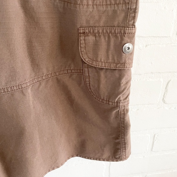 Vintage Y2K Cargo Skirt Columbia Asymmetrical stitching details Floral Brown 12 - Picture 2 of 13